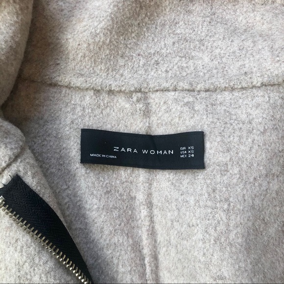Zara Wool Blend Cape Sleeve Coat - Picture 6 of 9